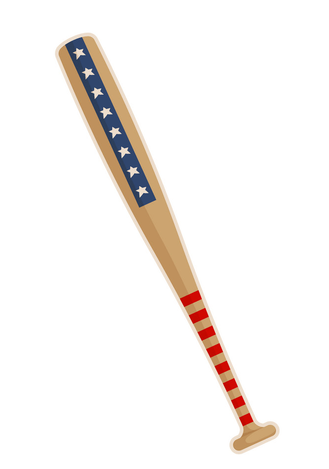 USA Baseball bat clipart