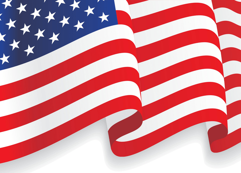 Waving American Flag clipart