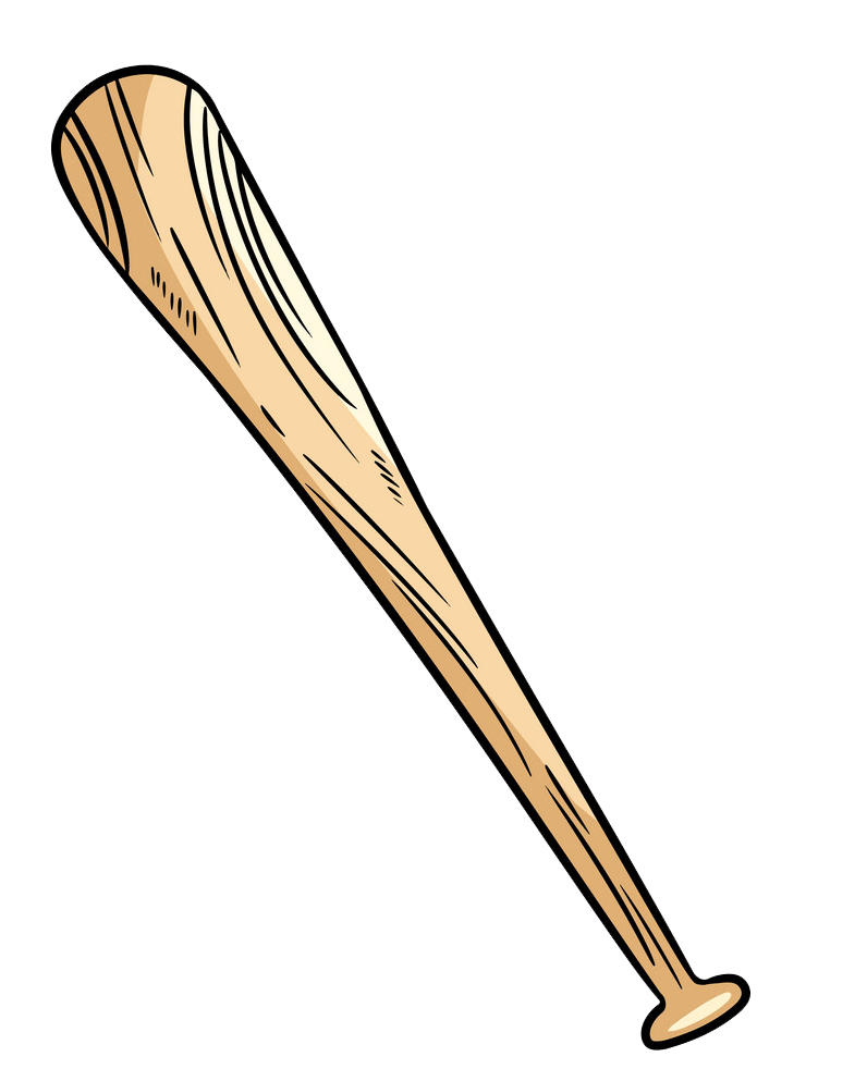 Wooden Baseball bat clipart transparent