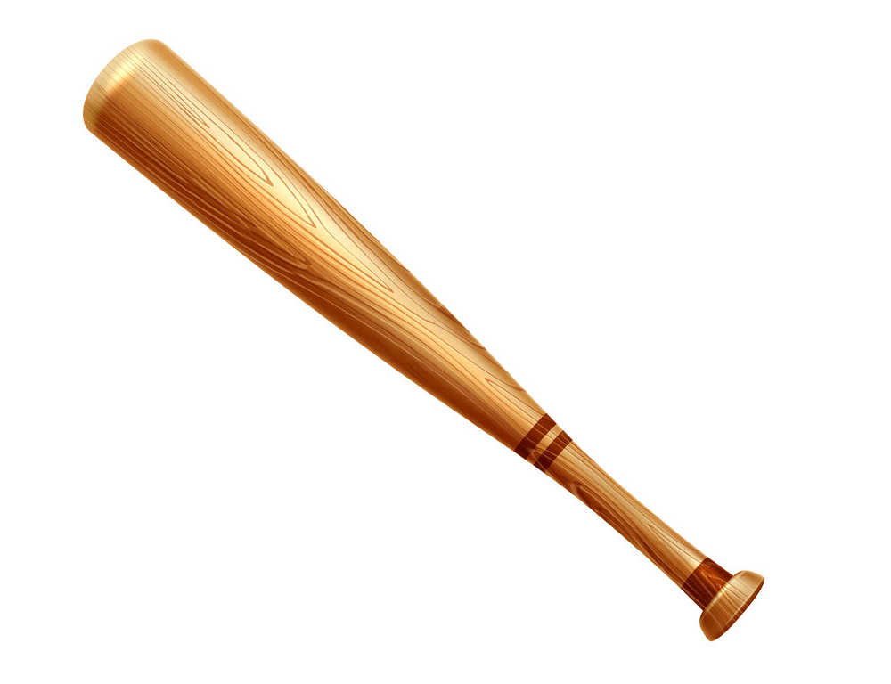 Wooden Baseball bat clipart