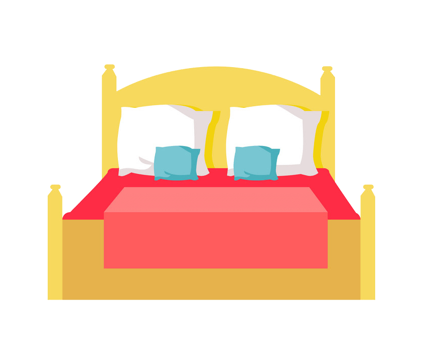 Yellow Bed clipart transparent