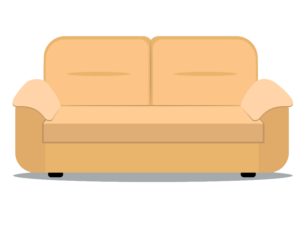 Yellow Couch clipart transparent