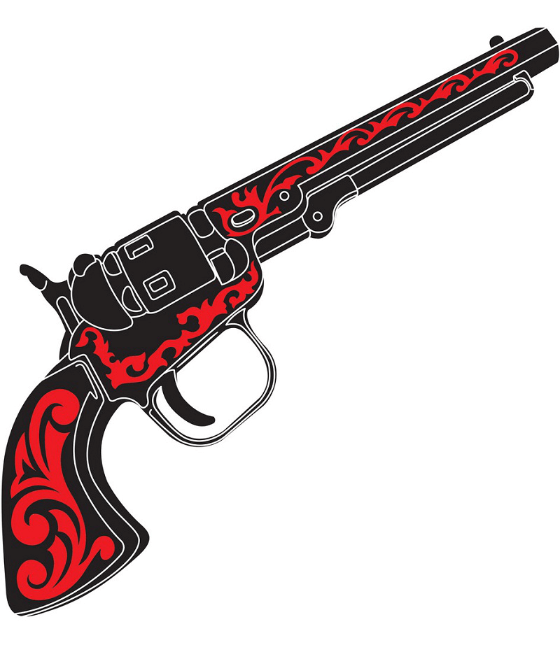 beautiful gun clipart