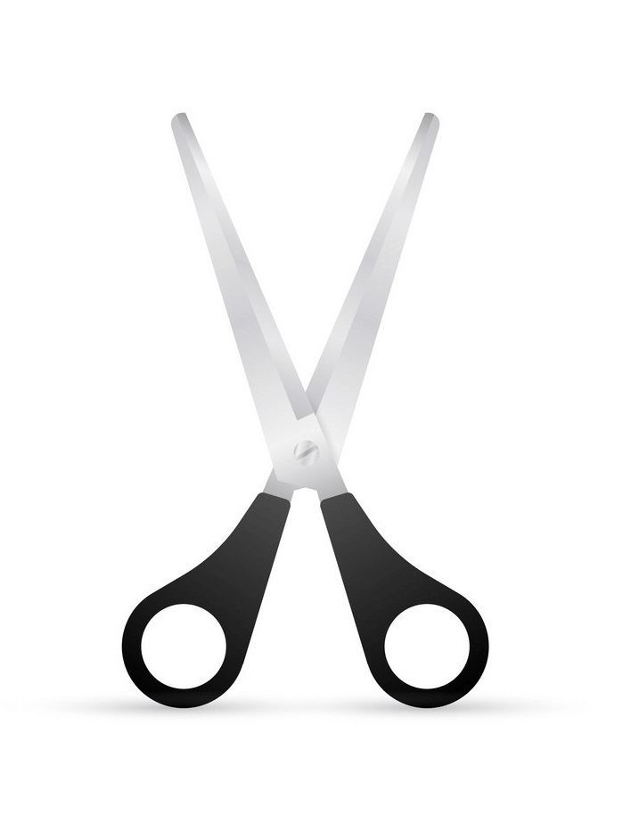 black scissors clipart