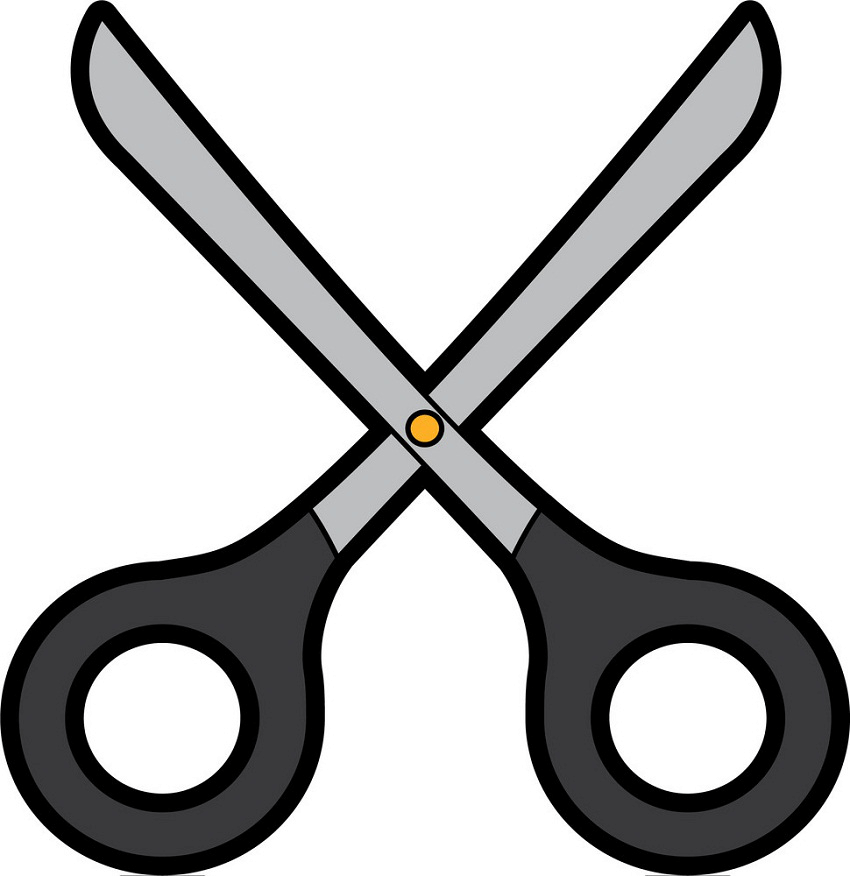 black scissors for kids clipart