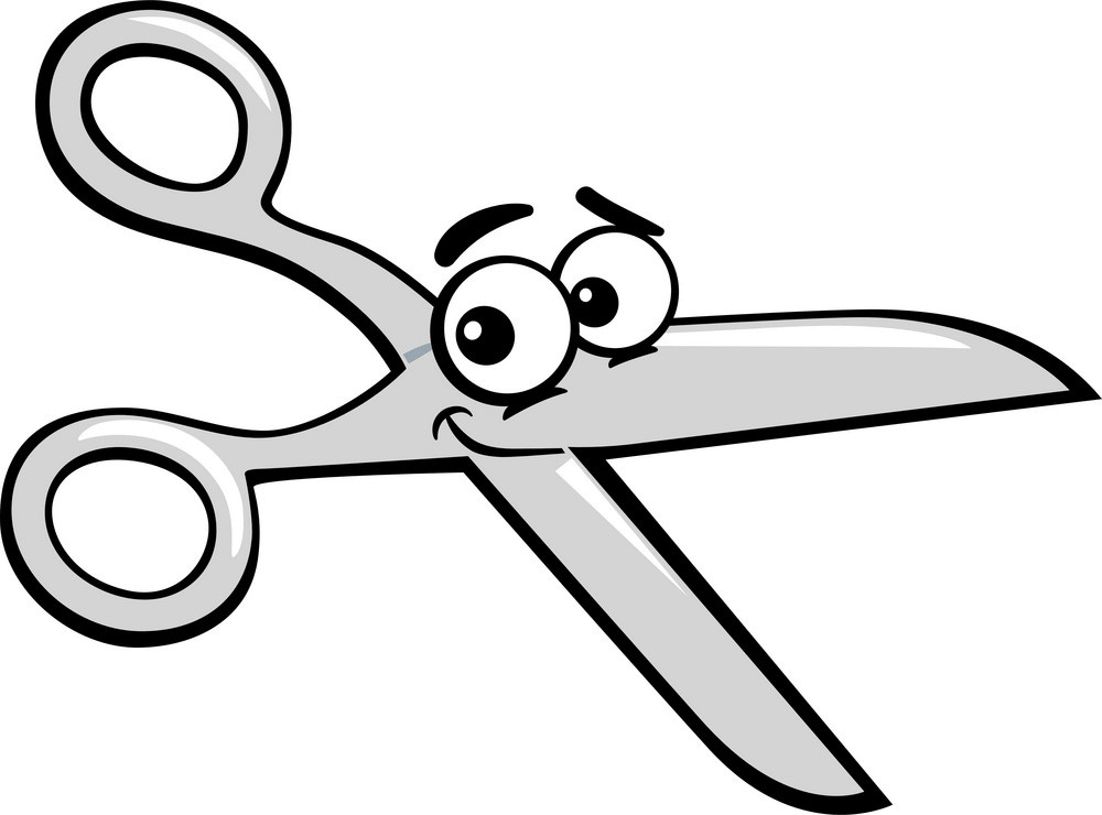 cartoon scissors clipart