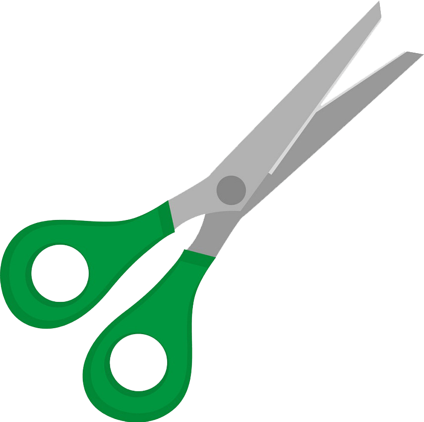 green scissors clipart transparent