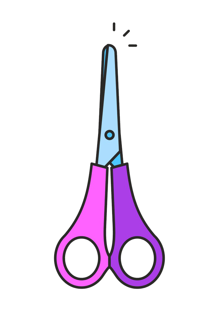 purple scissors clipart transparent