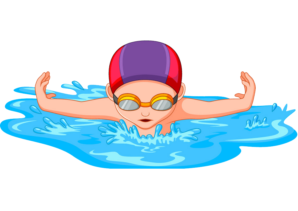 A Kid Swimming clipart transparent