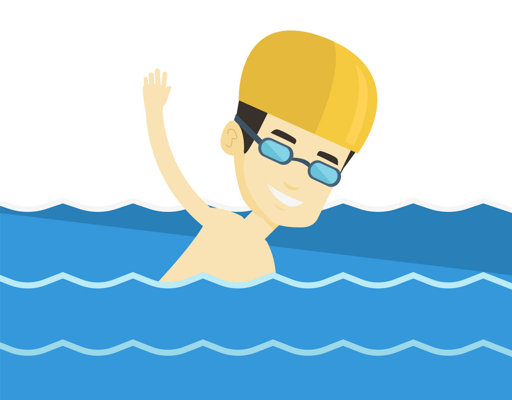 A Man Swimming clipart