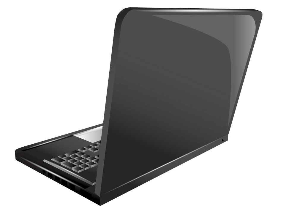 Black Laptop clipart transparent