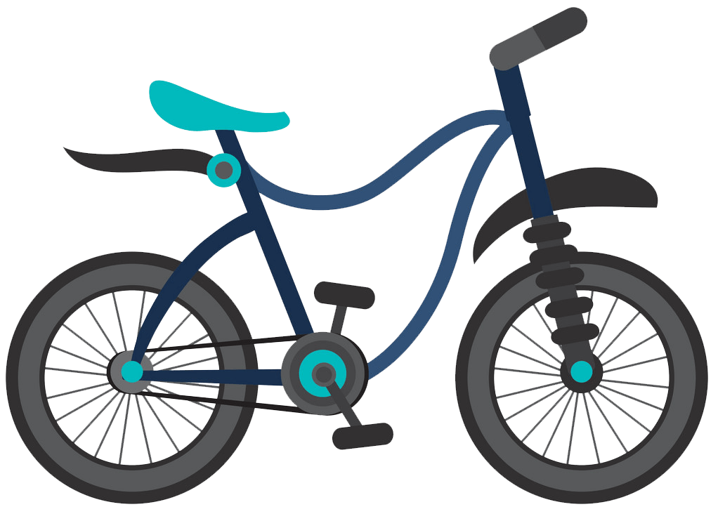 Blue Bike clipart transparent