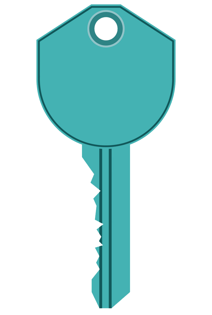 Blue Key clipart transparent
