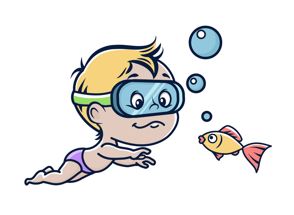 Boy Swimming clipart free images