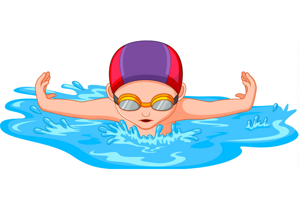 Boy Swimming clipart image