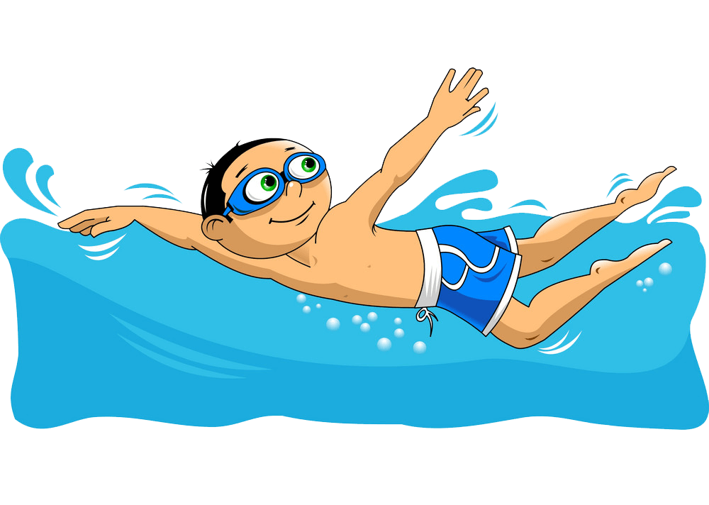 Boy Swimming clipart transparent