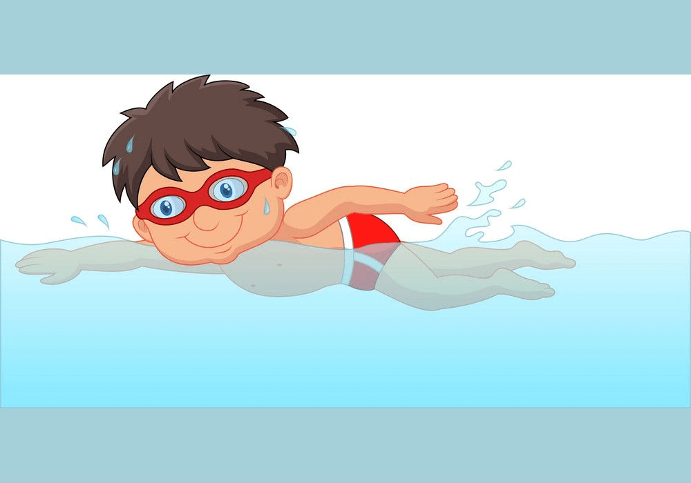 Boy Swimming clipart