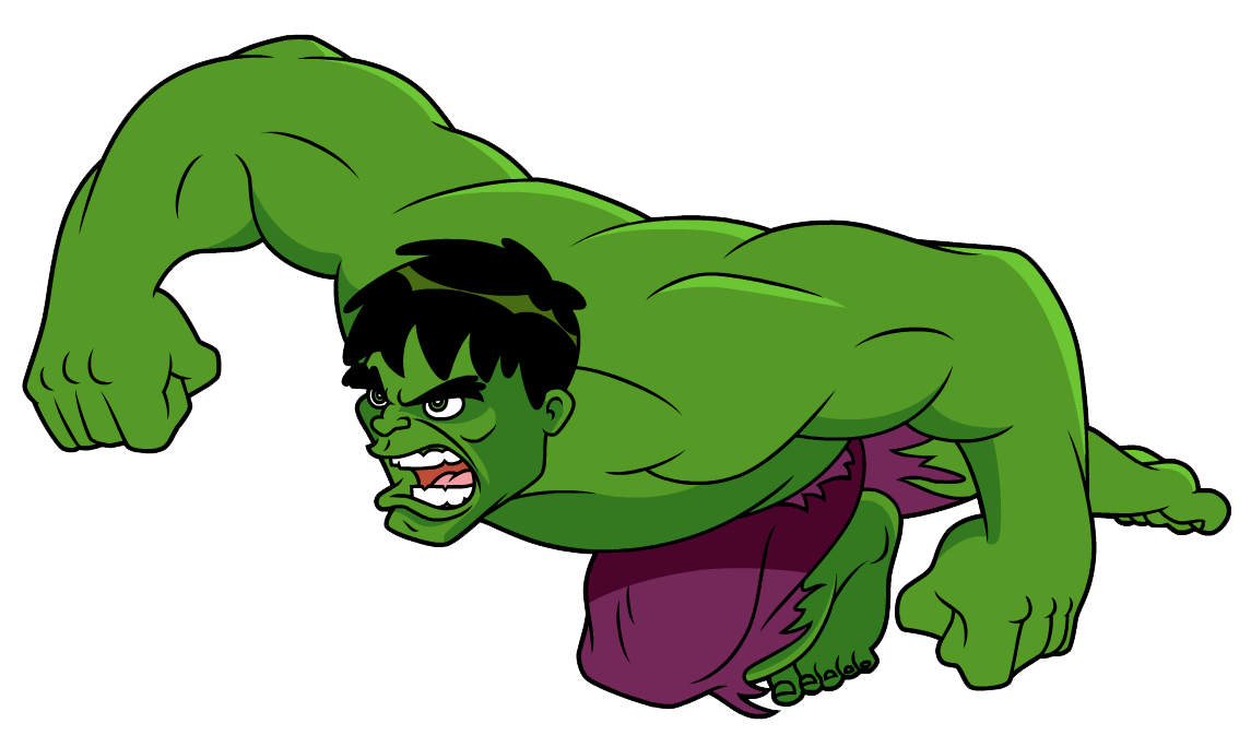 Cartoon Hulk clipart transparent