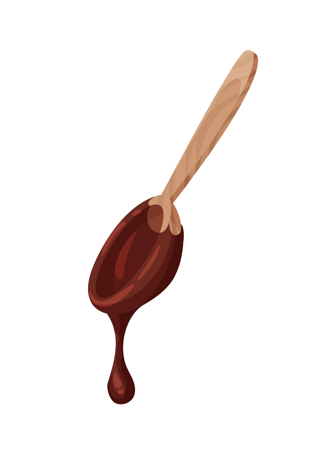 Chocolate Dripping from a Spoon clipart transparent