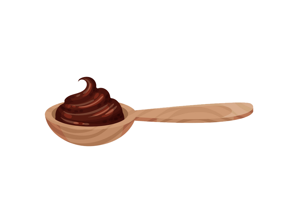 Chocolate in a Spoon clipart transparent
