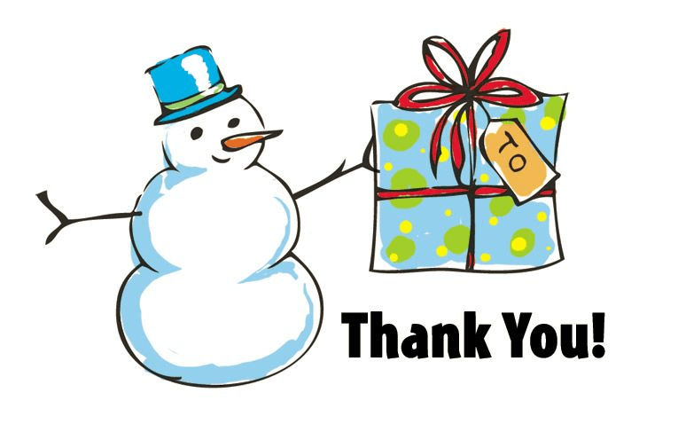 Christmas Thank You clipart free