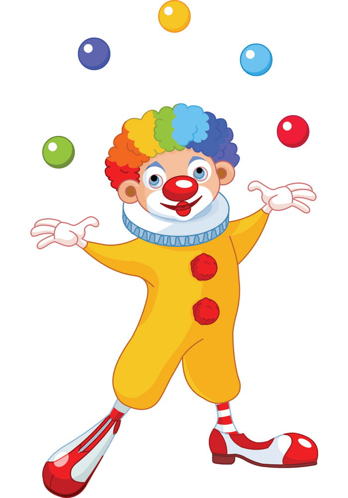 Clown Juggling clipart