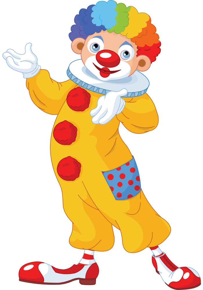 Clown Presenting clipart