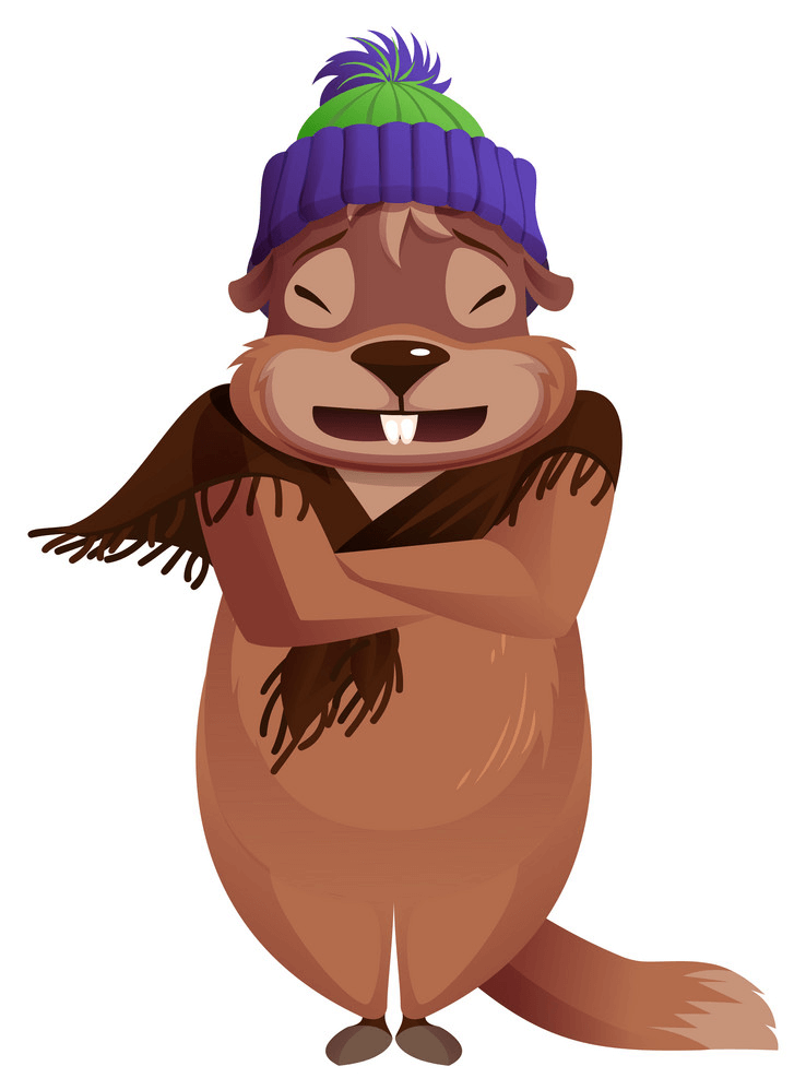 Cold Groundhog clipart