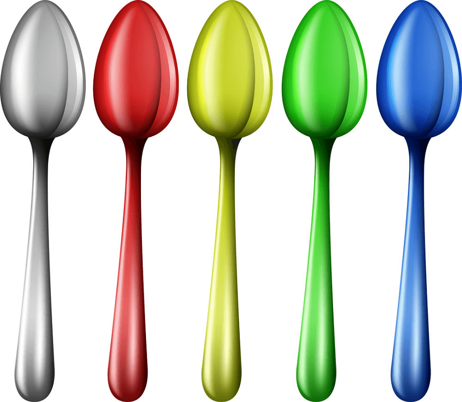 Colorful Spoons clipart