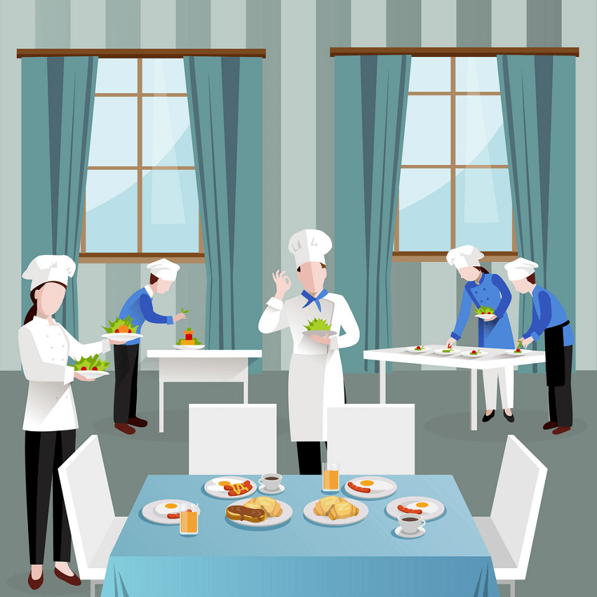 Cooking in Restaurant clipart