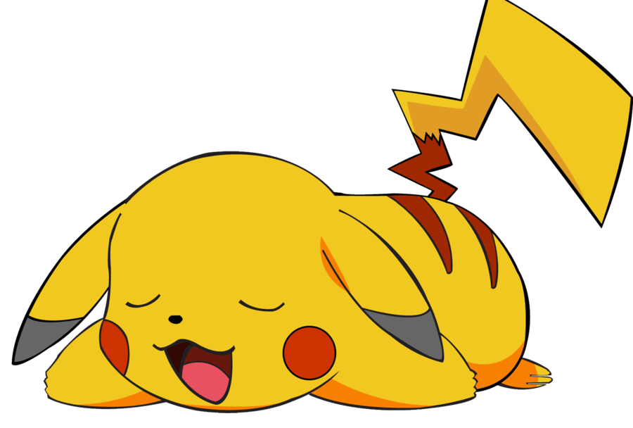 Cute Pikachu Sleeping clipart transparent