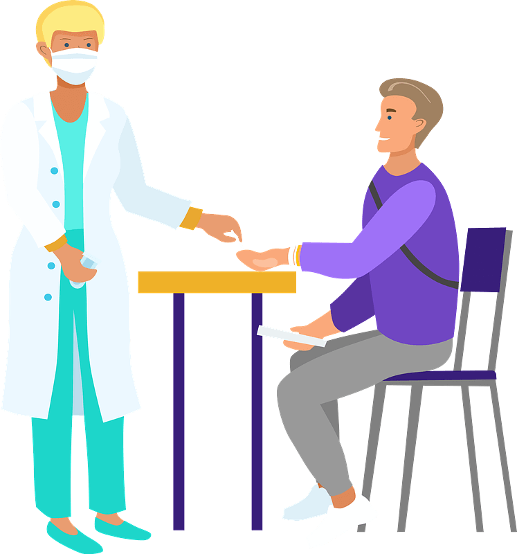 Doctor and Patient clipart transparent background 2