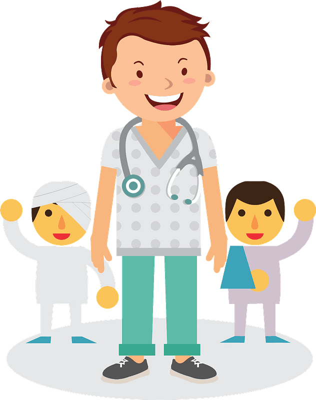 Doctor and Patients clipart transparent 1