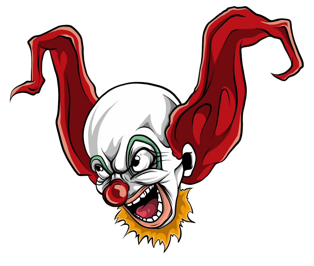 Evil Clown clipart transparent