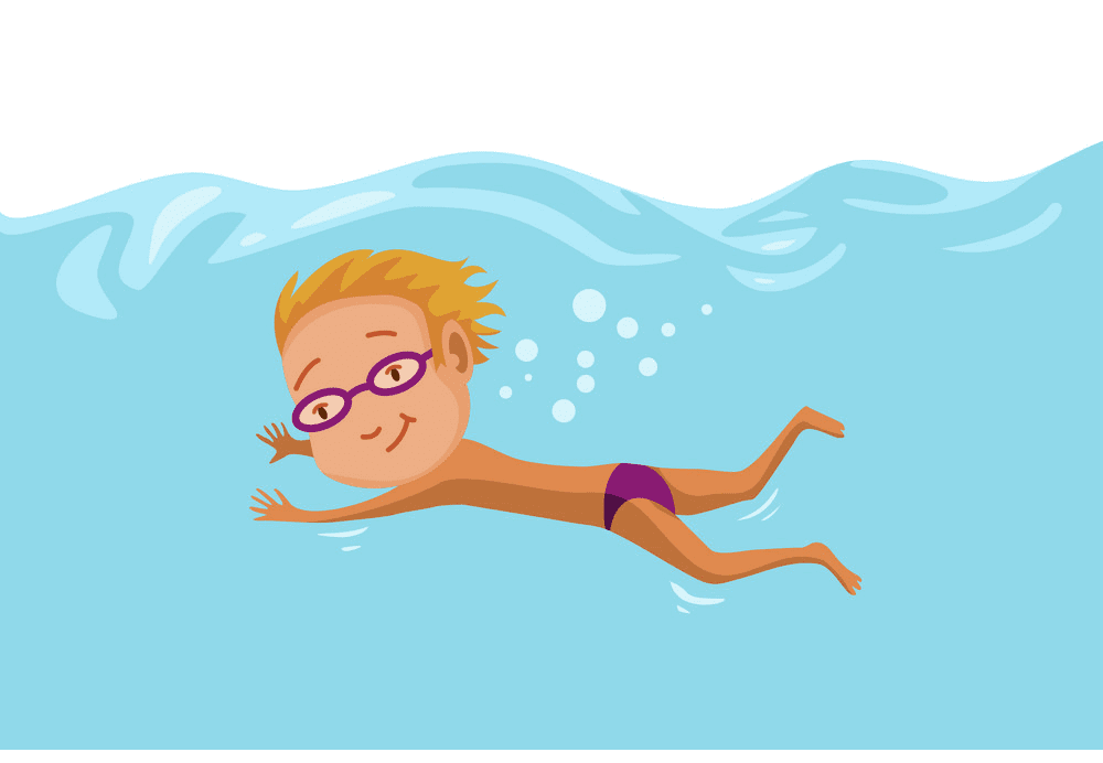 Free Boy Swimming clipart image