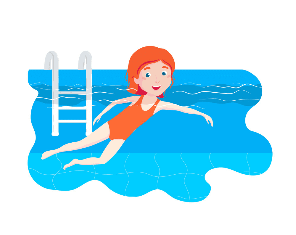 Free Girl Swimming clipart