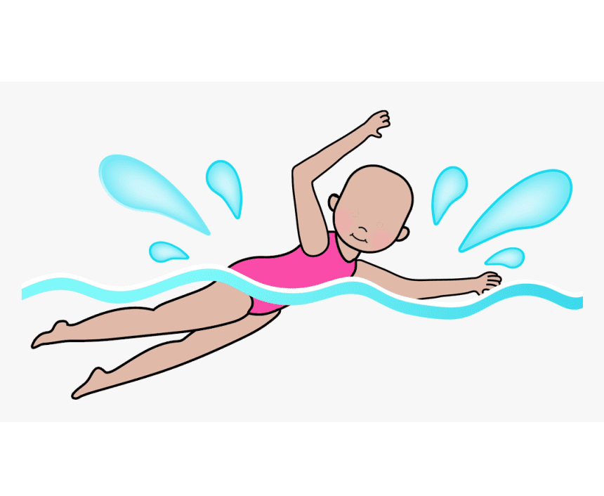 Girl Swimming clipart for free