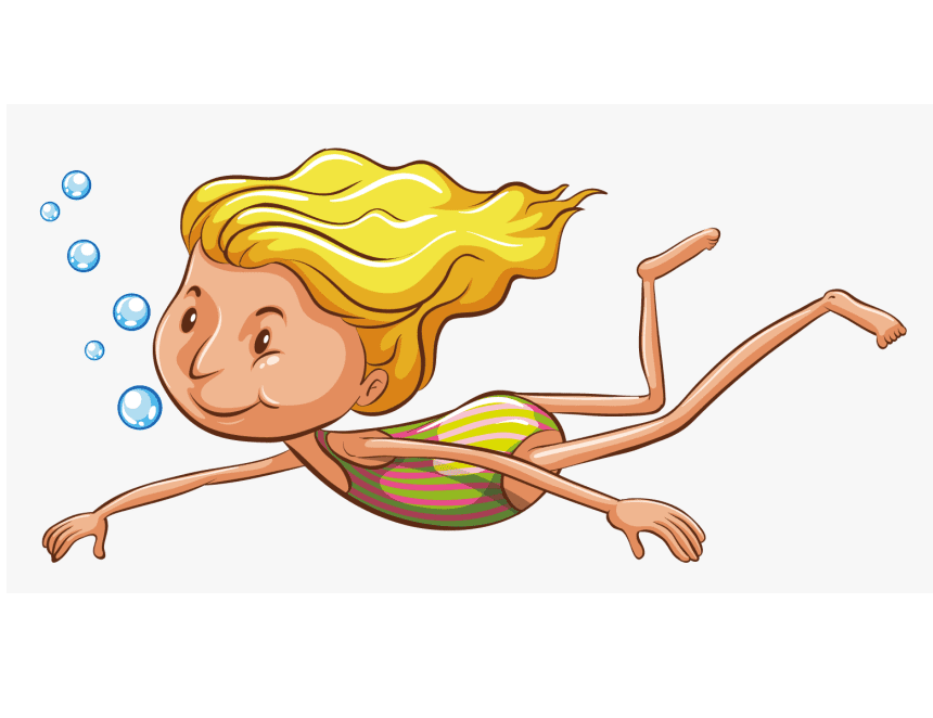 Girl Swimming clipart free 2
