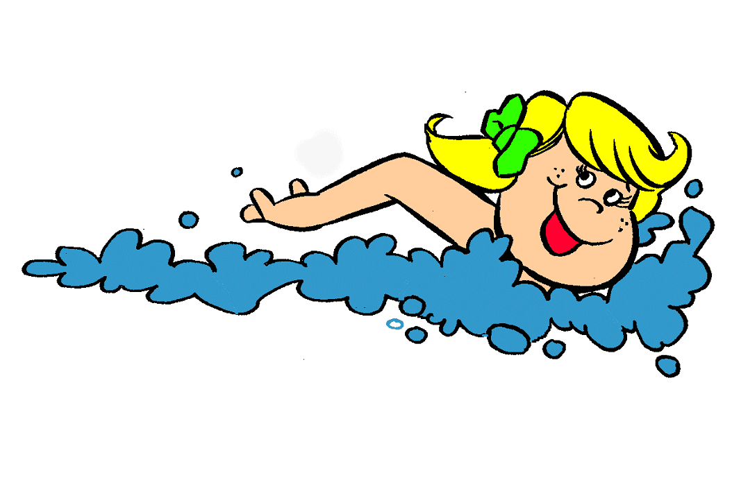 Girl Swimming clipart free 3