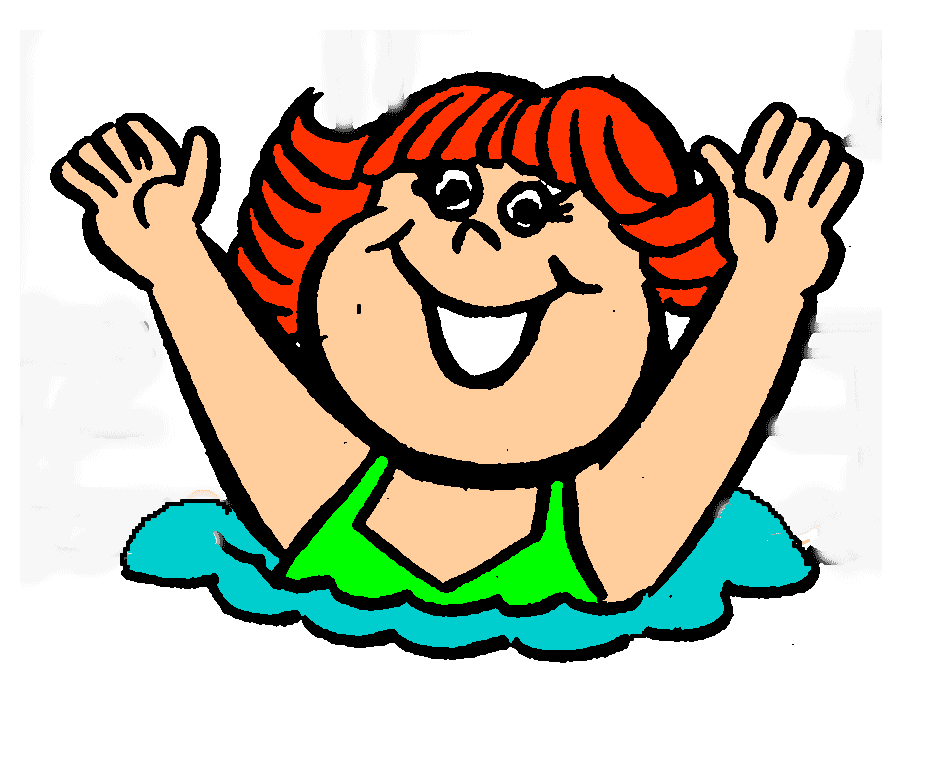 Girl Swimming clipart free 4