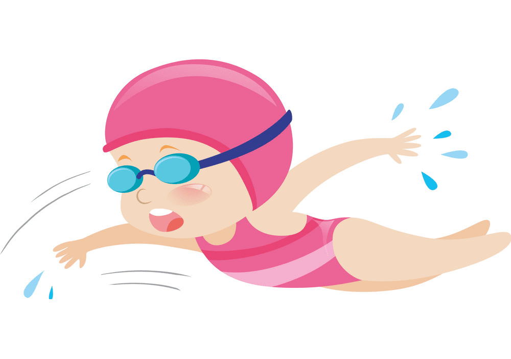 Girl Swimming clipart png free