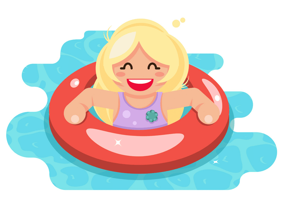 Girl Swimming clipart png image