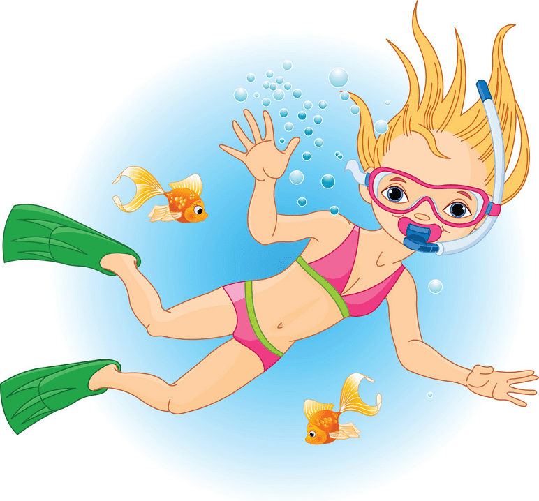 Girl Swimming clipart png images