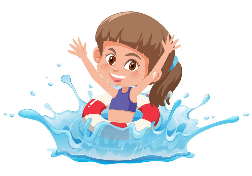 Girl Swimming clipart png