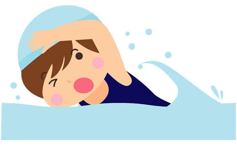 Girl Swimming clipart transparent 2