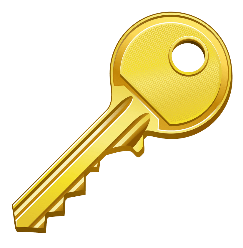 Gold Key clipart transparent 1
