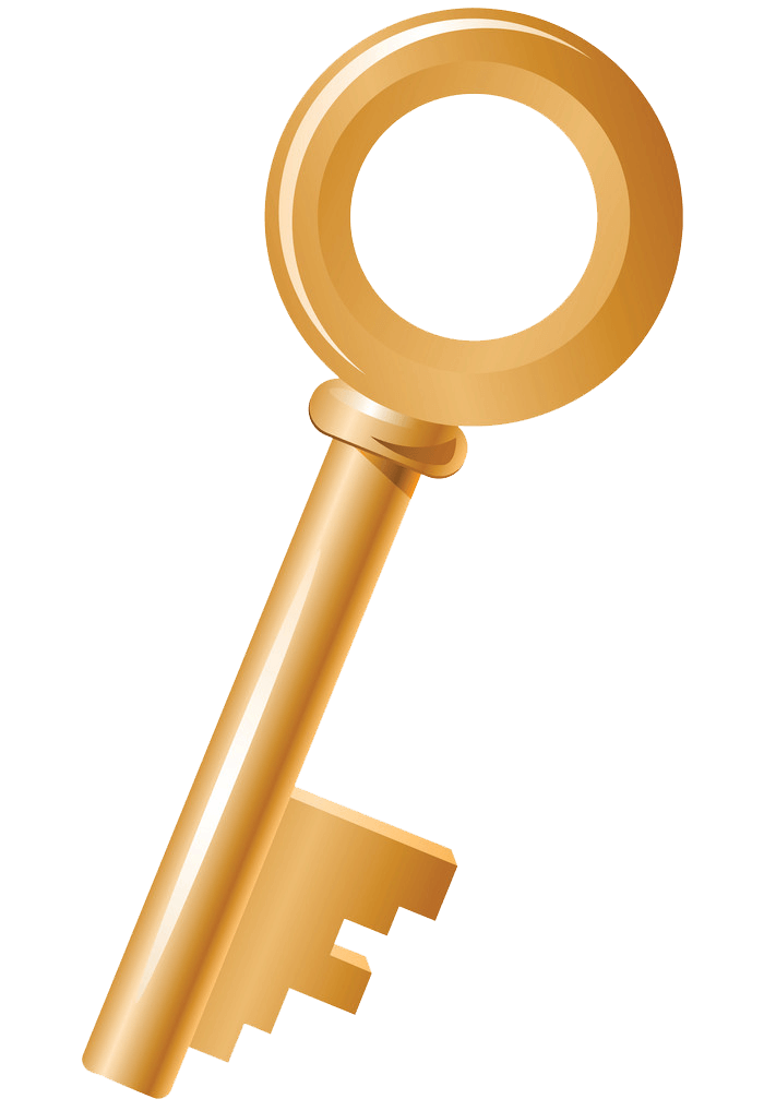 Gold Key clipart transparent