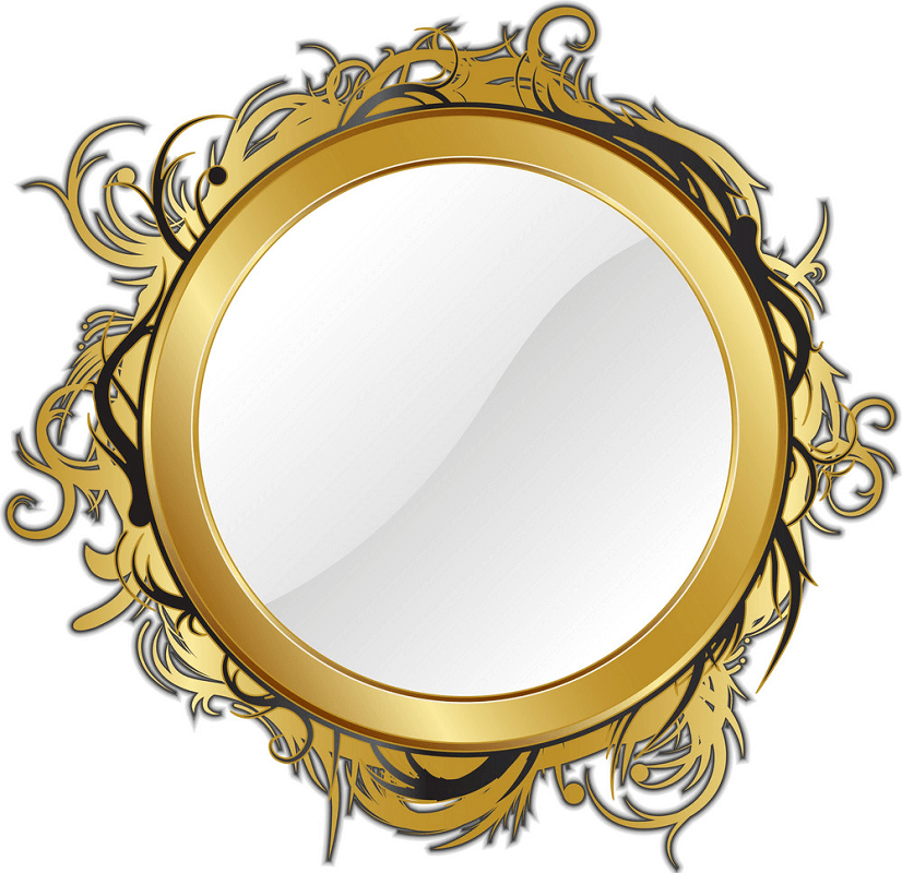 Gold Mirror clipart