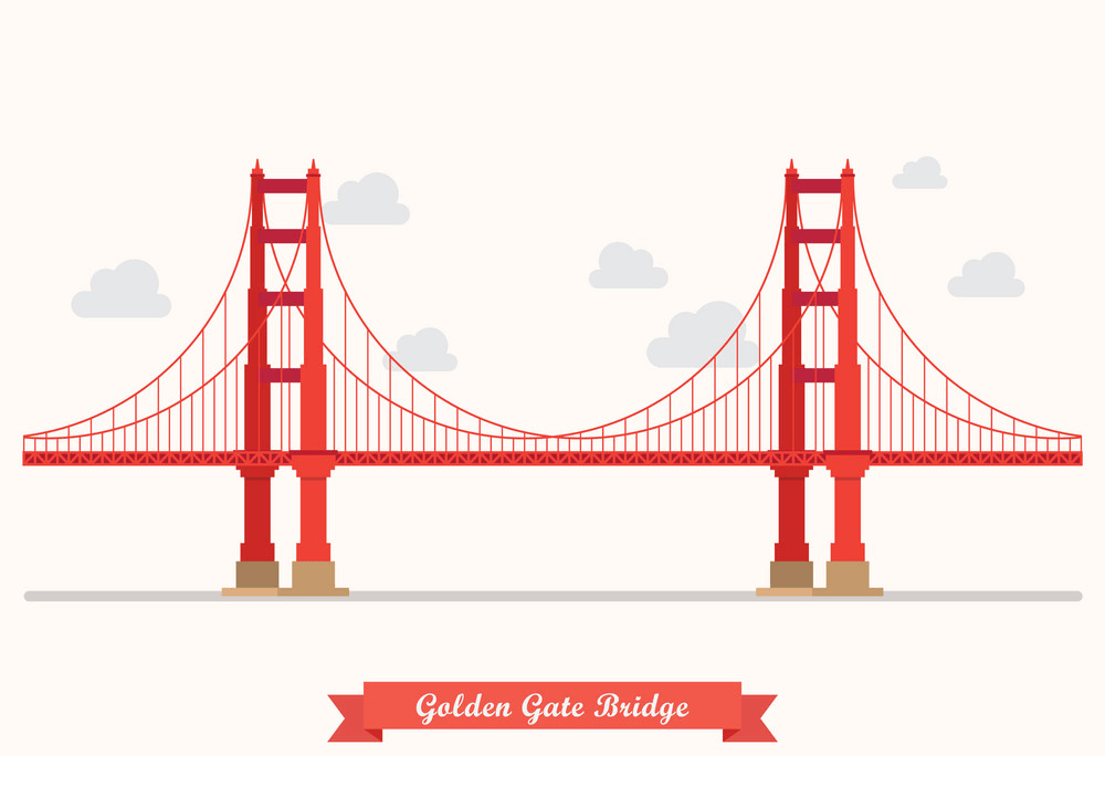 Golden Gate Bridge clipart 2