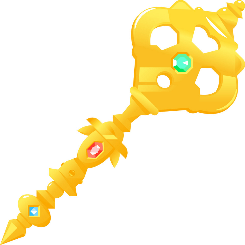Golden Magic Key clipart